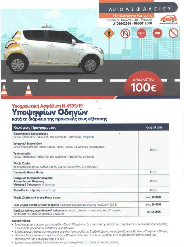 Ασφάλειες υποψηφίων οδηγών